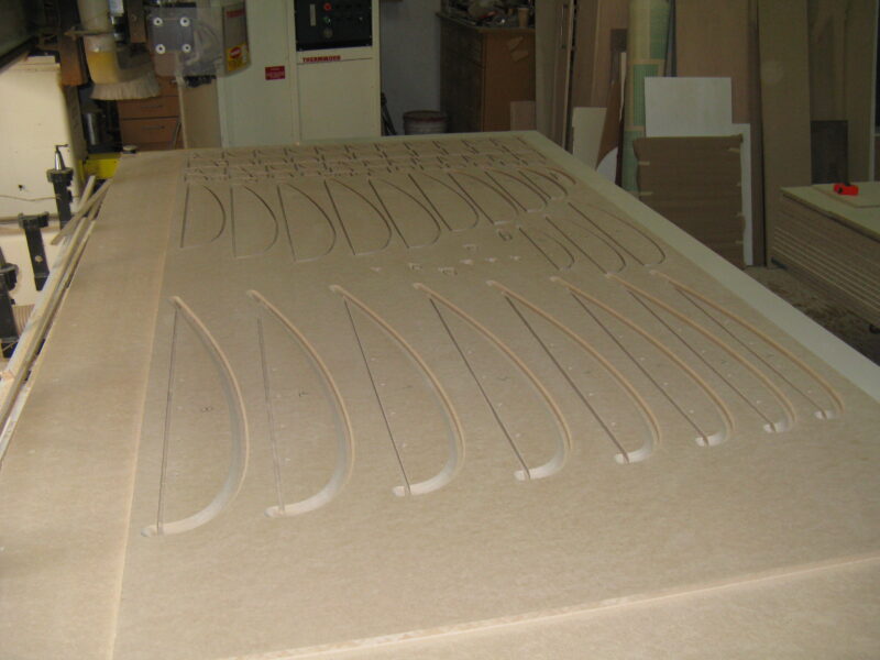 MDF Sailboat Parts to Study Different Shapes