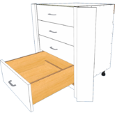 90 Base Corner 4 Drawer - Image 6