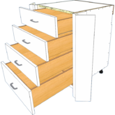 90 Base Corner 4 Drawer - Image 7
