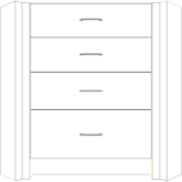 90 Base Corner 4 Drawer