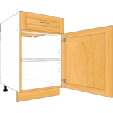 1 Door 1 Drawer Base Hinge Right - Image 4