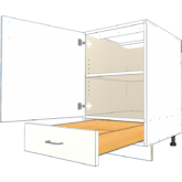 1 Door 1 Bottom Drawer Base Hinge Left - Image 7