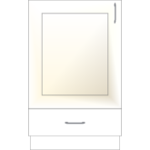 1 Door 1 Bottom Drawer Base Hinge Left
