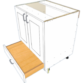 2 Door 1 Bottom Drawer Base - Image 6