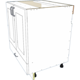 2 Door 1 Bottom Drawer Base - Image 4