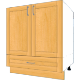 2 Door 1 Bottom Drawer Base - Image 3