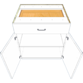 2 Door 1 Drawer Base - Image 7