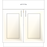 2 Door 1 Drawer Base