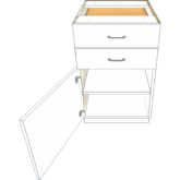 1 Door Hinge Left 2 Drawer Base - Image 7