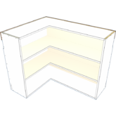 90 Wall Corner Open Shelves
