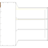 90 Wall Corner Open Shelves - Image 4