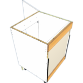 Sink 1 Door Hinge Left Base with Skirt - Image 6