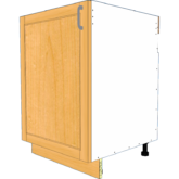 Sink 1 Door Hinge Left Base with Skirt - Image 3