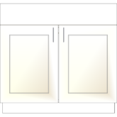 Sink 2 Door False Front Base
