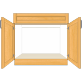 Sink 2 Door False Front Base - Image 5