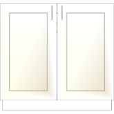 Sink 2 Door Base with Skirt