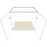 Sink 2 Door Base with Skirt - Image 5