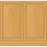 Sink 2 Door Base with Skirt - Image 2