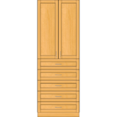 Tall 2 Door 5 Drawer - Image 2