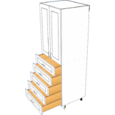 Tall 2 Door 5 Drawer - Image 6