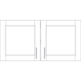 2 Door Refrigerator Full Depth Wall Upper