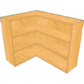 90 Wall Corner Open Shelves - Image 2