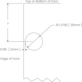 1 - 35mm Hole 3mm From Edge ? From Top and Bottom