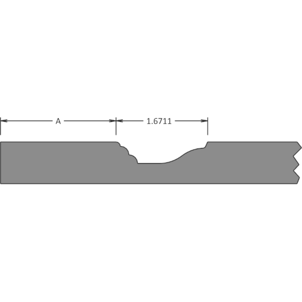 205 Triple Bead Flat Swoop Ogee Detailed Profile