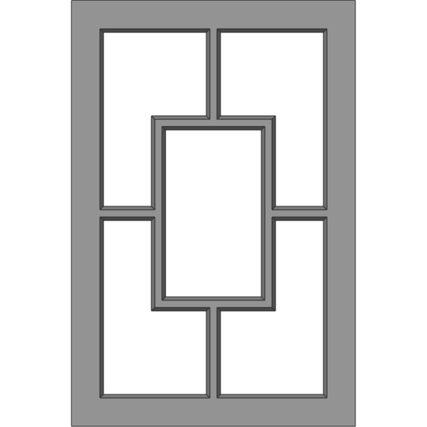 Glass Door 122 Floating Square Face View